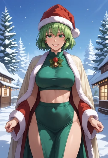 touhou,komeiji_koishi,Christmas,dress  - AI generated anime art