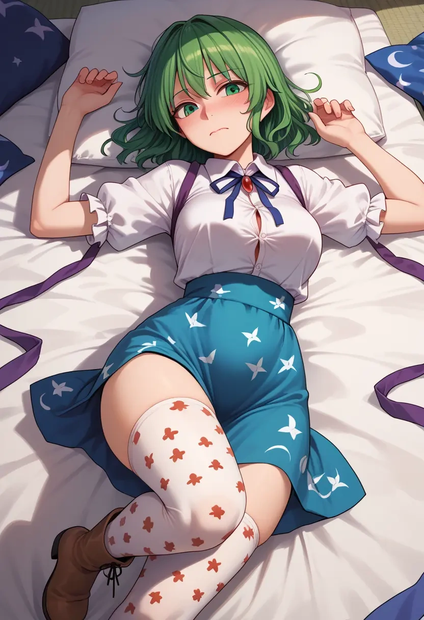 touhou,komeiji_koishi,shirt dress,belted,stockings  - 