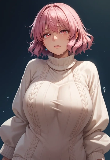 touhou,komeiji_satori,sweater  - AI generated anime art