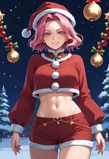 touhou,komeiji_satori,Christmas,red velvet shorts  - AI generated anime art