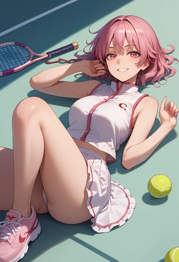 touhou,komeiji_satori,tennis skirt  - AI generated anime art