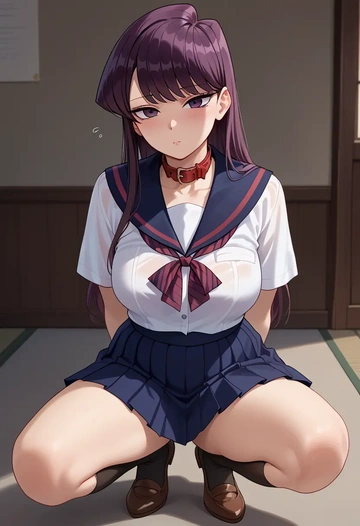 komi-san_wa_komyushou_desu,komi_shouko,sailor, uniform  - AI generated anime art