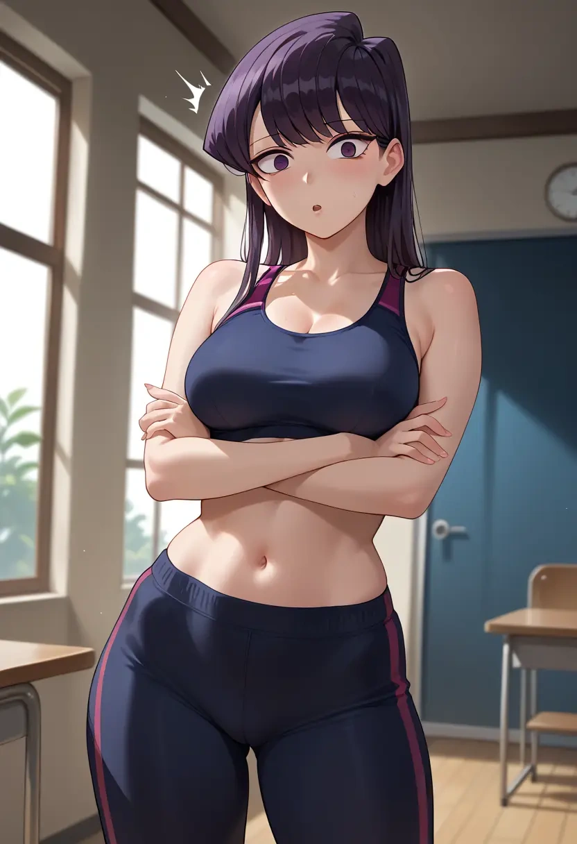 komi-san_wa_komyushou_desu,komi_shouko,athletic,track suit  - 