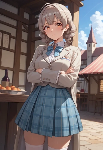 idolmaster,komiya_kaho,spring,student uniform,blazer  - AI generated anime art