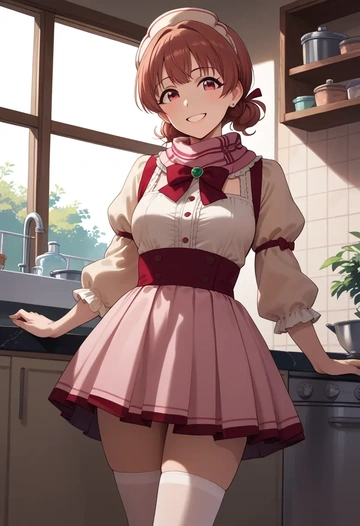 idolmaster,komiya_kaho,spring,student uniform,blouse  - AI generated anime art