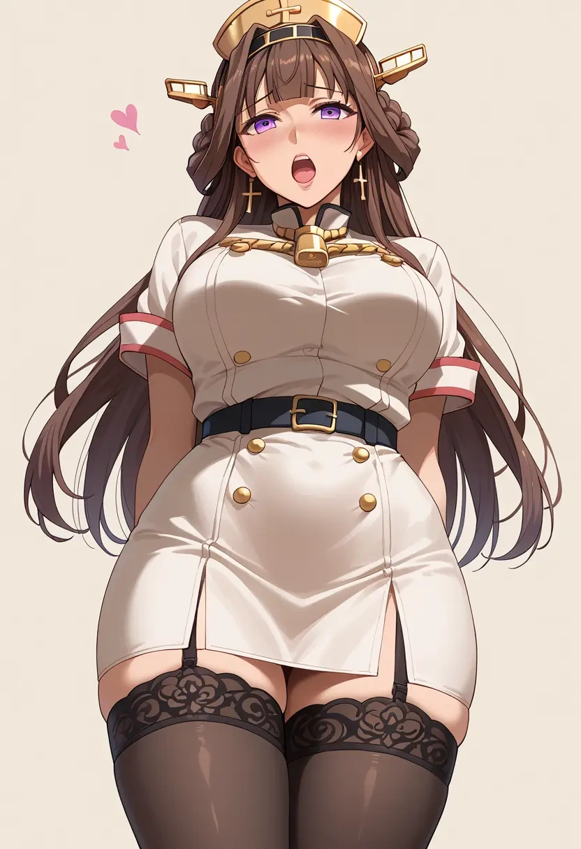 kantai_collection,kongou_(kancolle),nurse pantyhose,mini skirt, sexy  - 