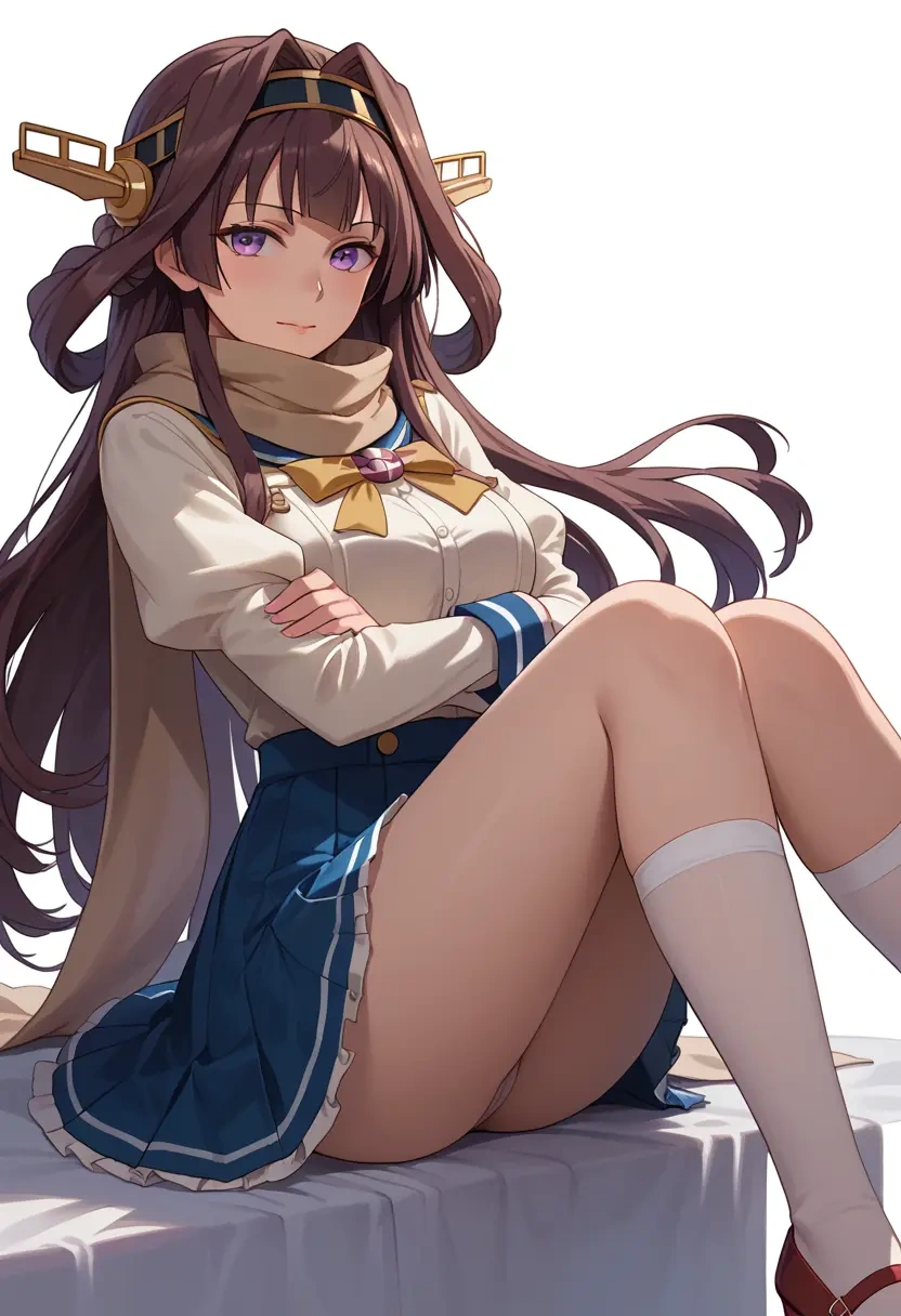 kantai_collection,kongou_(kancolle),spring,student uniform,blouse  - 