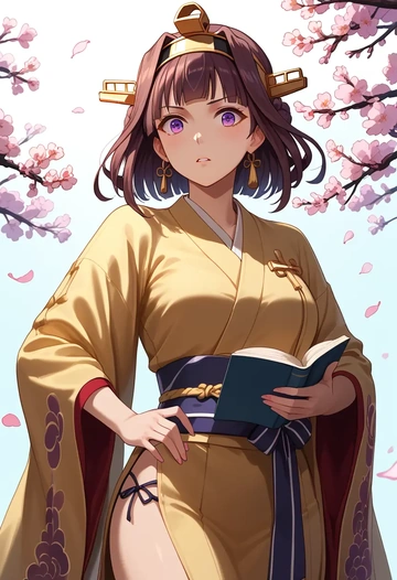 kantai_collection,kongou_kai_ni_(kancolle),kimono  - AI generated anime art