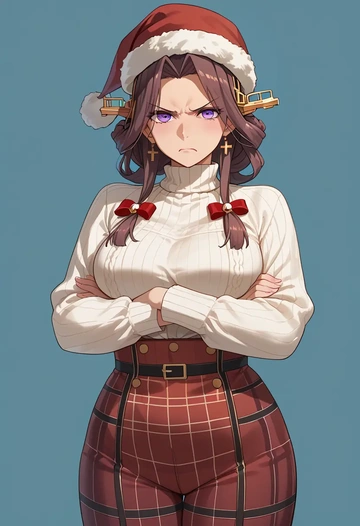 kantai_collection,kongou_kai_ni_(kancolle),Christmas  - AI generated anime art