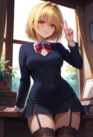 to_love-ru,konjiki_no_yami,secretary, stockings  - AI generated anime art