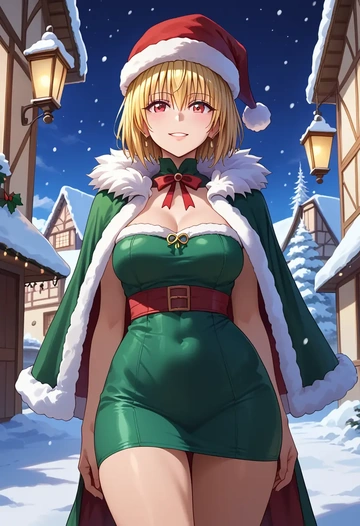 to_love-ru,konjiki_no_yami,Christmas,dress  - AI generated anime art