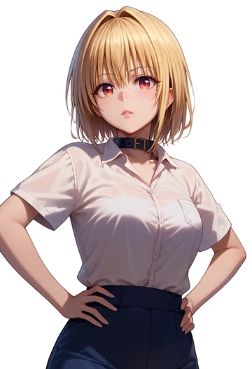 to_love-ru,konjiki_no_yami,polo shirt,tennis skirt  - AI generated anime art