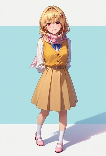 to_love-ru,konjiki_no_yami,spring,student uniform,vest  - AI generated anime art