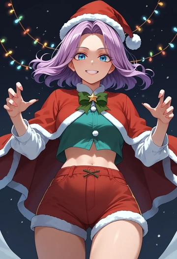 touhou,konpaku_youmu_(ghost),Christmas,red velvet shorts  - AI generated anime art