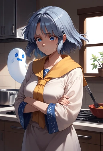 touhou,konpaku_youmu_(ghost),crop windbreaker,shorts  - AI generated anime art