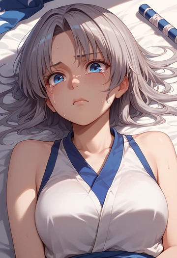 touhou,konpaku_youmu,halter top,track pants  - AI generated anime art