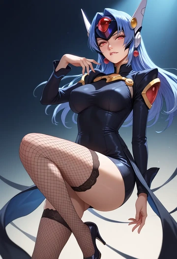 xenosaga,kos-mos,secretary,stockings,sexy, panties  - AI generated anime art