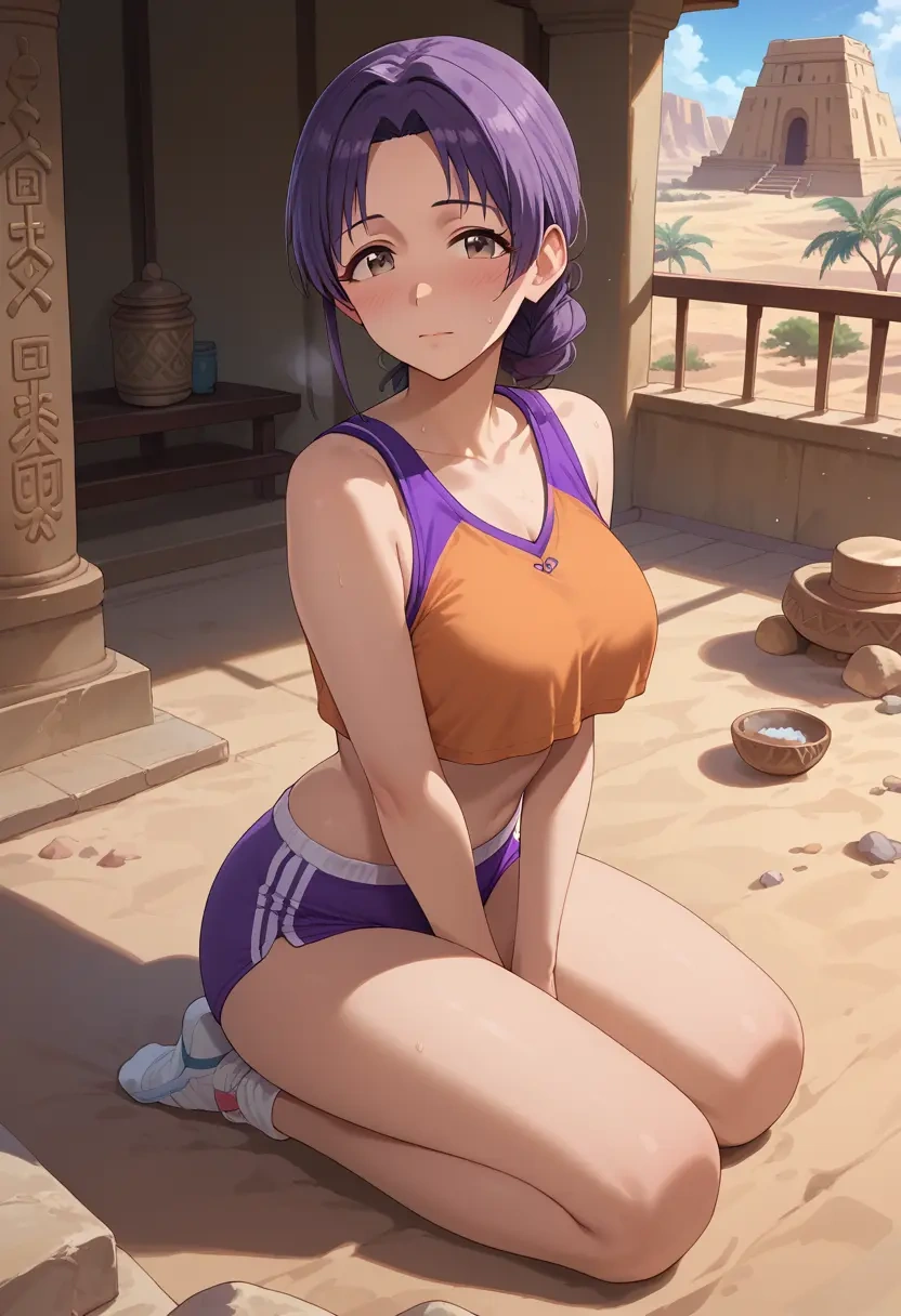 idolmaster,koshimizu_sachiko,sports crop,high-waisted shorts  - 