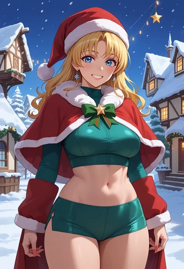 k-on!,kotobuki_tsumugi,Christmas,dress  - AI generated anime art