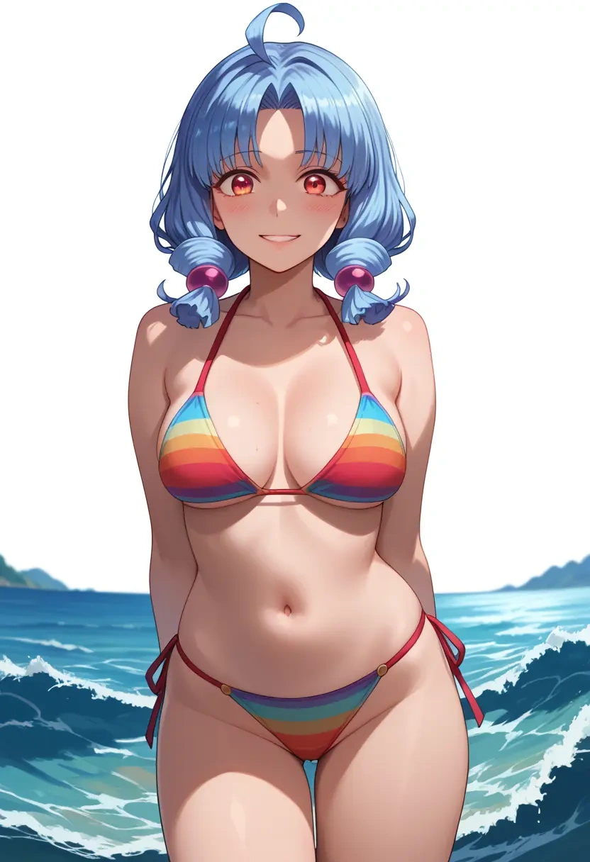 voiceroid,kotonoha_aoi,bikini,rainbow-colored,sexy  - 