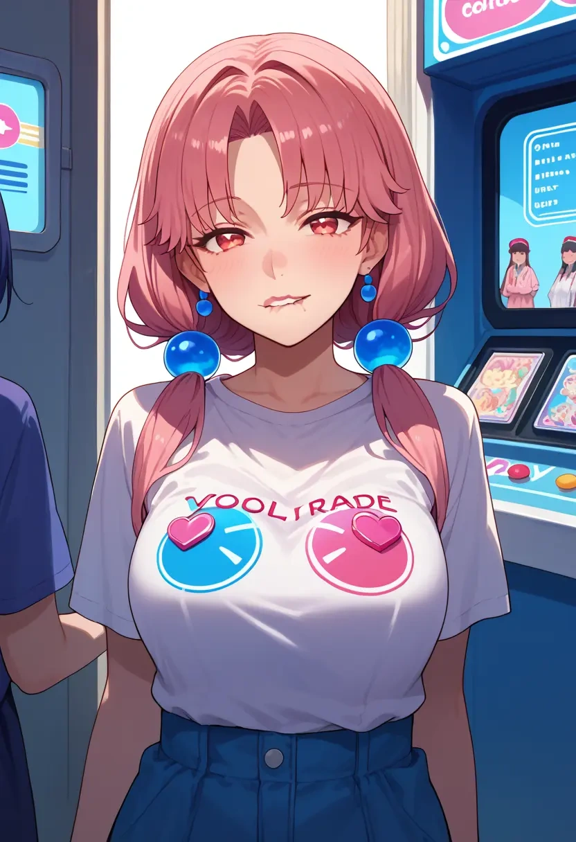 voiceroid,kotonoha_aoi,pop art shirt,dolphin shorts  - 