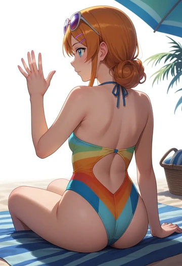 ore_no_imouto_ga_konna_ni_kawaii_wake_ga_nai,kousaka_kirino,swimsuit,sexy  - AI generated anime art