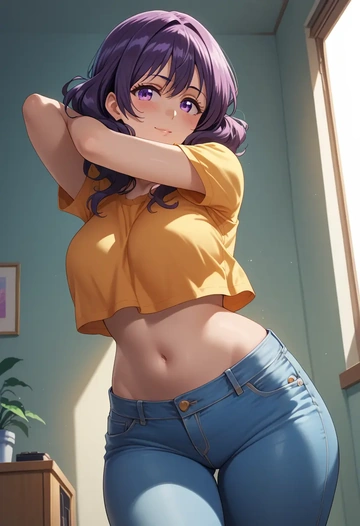 hibike!_euphonium,kousaka_reina,crop top  - AI generated anime art