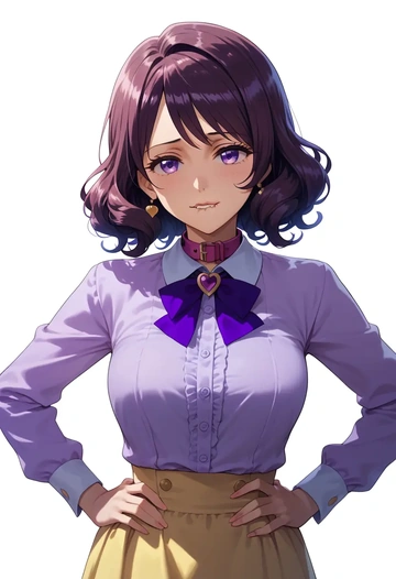 hibike!_euphonium,kousaka_reina,polo shirt,tennis skirt  - AI generated anime art