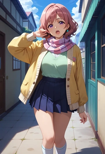 hibike!_euphonium,kousaka_reina,spring,student uniform,knit sweater  - AI generated anime art