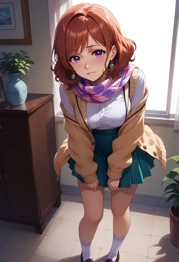 hibike!_euphonium,kousaka_reina,spring,student uniform,light cardigan  - AI generated anime art