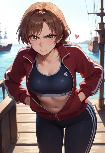 to_heart_(series),kousaka_tamaki,athletic,track suit  - AI generated anime art