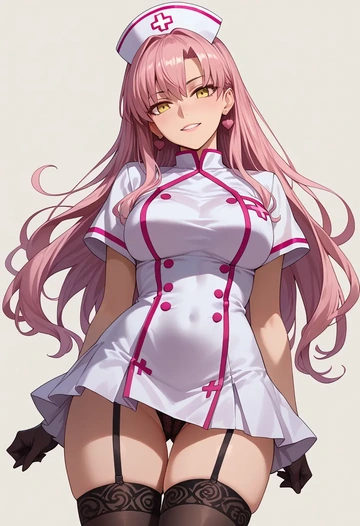 fate_(series),koyanskaya_(fate),nurse pantyhose,mini skirt, sexy  - AI generated anime art