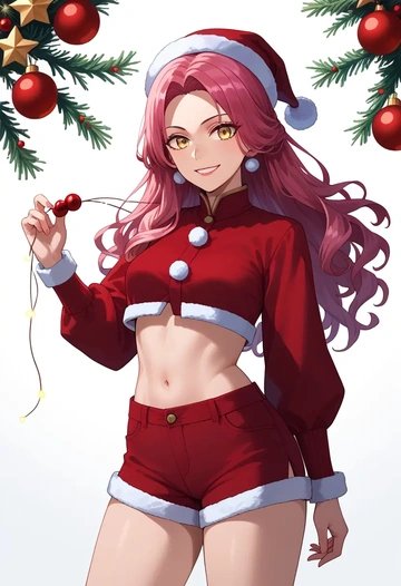 fate_(series),koyanskaya_(fate),Christmas,red velvet shorts  - AI generated anime art