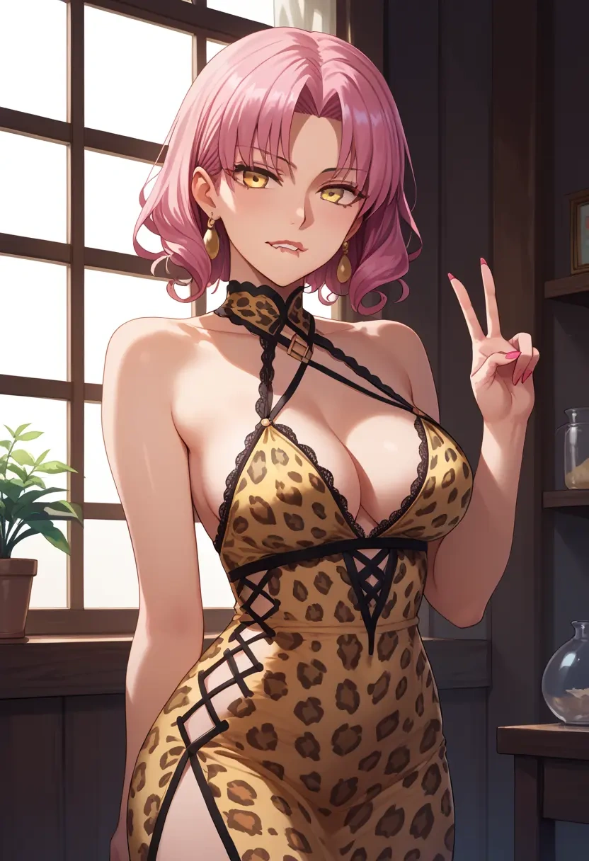 fate_(series),koyanskaya_(fate),leopard print,silk slip dress  - 