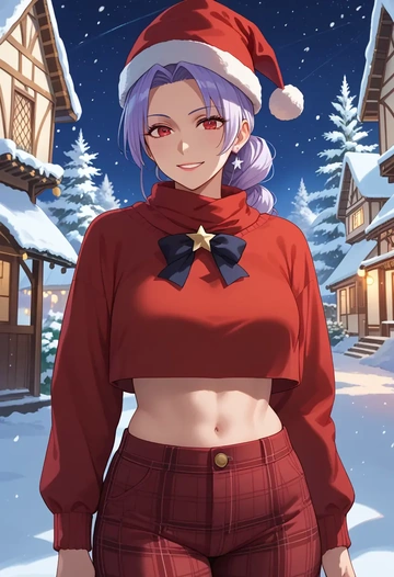 kagerou_project,kozakura_marry,Christmas,plaid trousers  - AI generated anime art