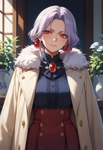 kagerou_project,kozakura_marry,coat,fur-collar,tailored trousers  - AI generated anime art