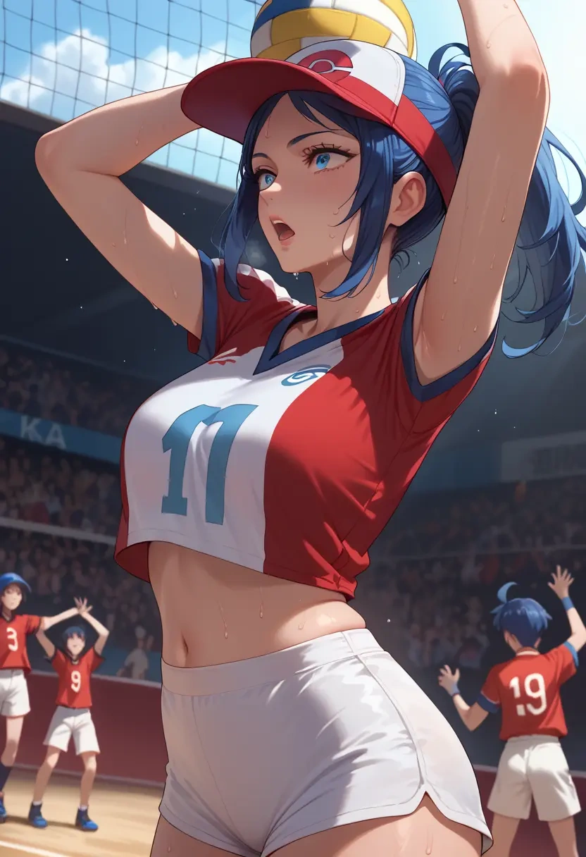 pokemon,kris_(pokemon),volleyball uniform  - 