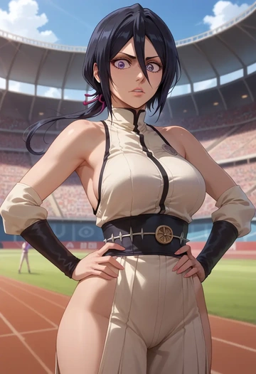 bleach,kuchiki_rukia,athletic  - AI generated anime art