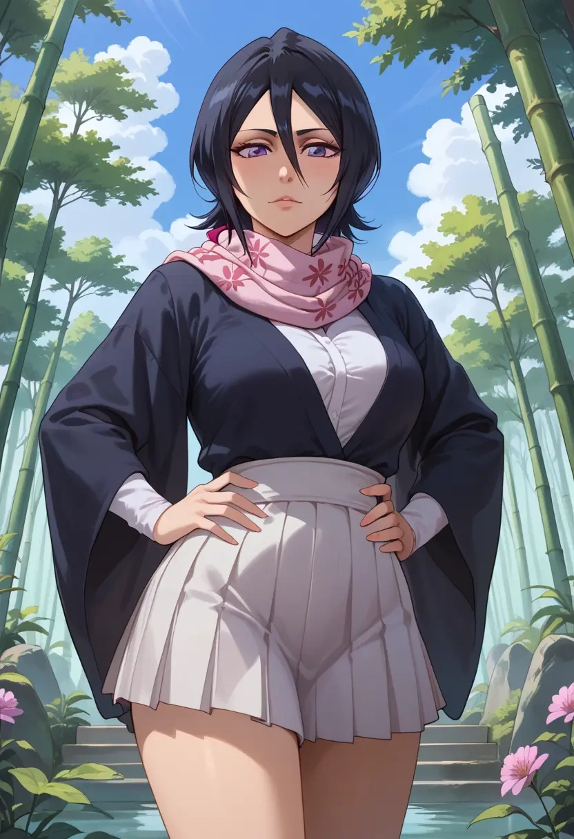 bleach,kuchiki_rukia,spring,student uniform,cardigan  - 