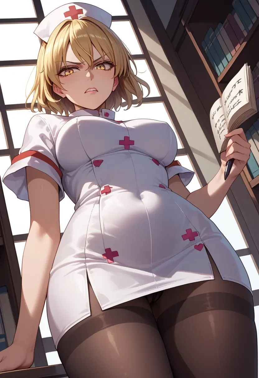 touhou,kudamaki_tsukasa,nurse pantyhose,mini skirt, sexy  - 