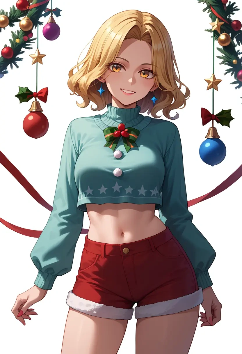 touhou,kudamaki_tsukasa,Christmas,red velvet shorts  - 