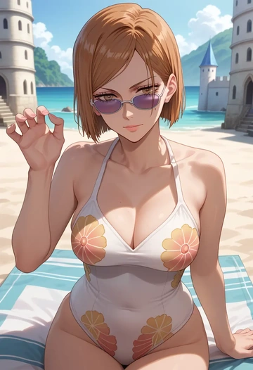 jujutsu_kaisen,kugisaki_nobara,swimsuit,sexy  - AI generated anime art