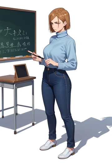 jujutsu_kaisen,kugisaki_nobara,teacher  - AI generated anime art