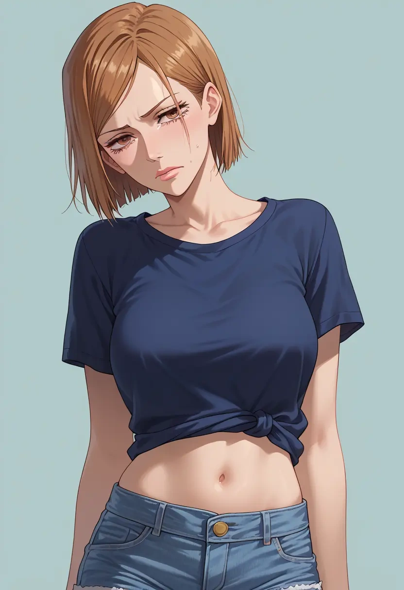 jujutsu_kaisen,kugisaki_nobara,denim shorts  - 