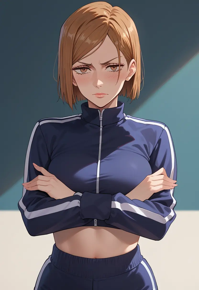 jujutsu_kaisen,kugisaki_nobara,athletic,track suit  - 