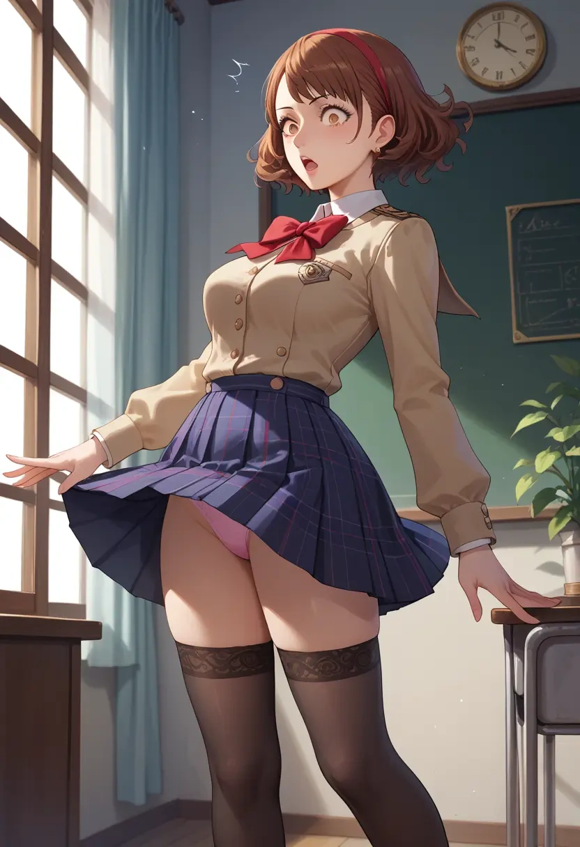 persona,kujikawa_rise,jk uniform, stockings  - 