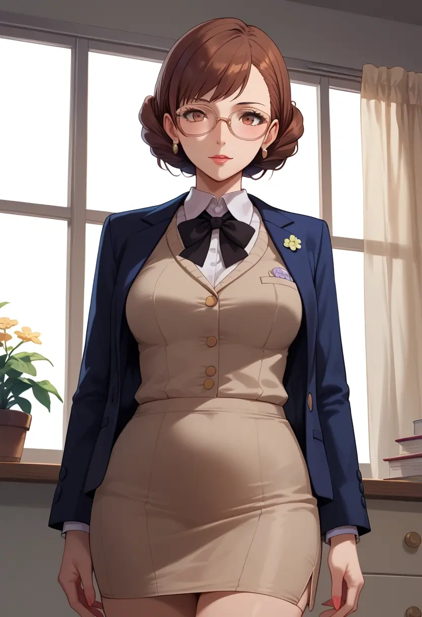 persona,kujikawa_rise,OL, glasses,  - 