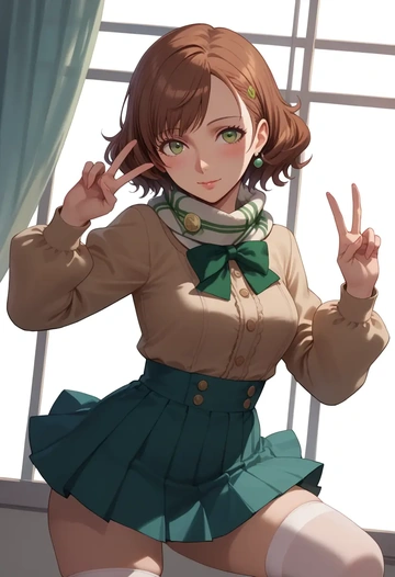 persona,kujikawa_rise,spring,student uniform,blouse  - AI generated anime art