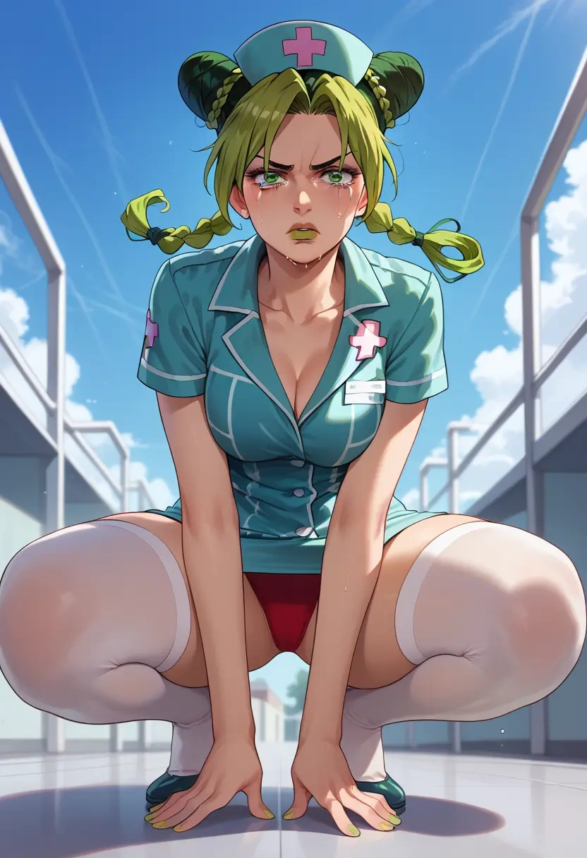 jojo_no_kimyou_na_bouken,kujo_jolyne,nurse,stockings,sexy,panties  - 