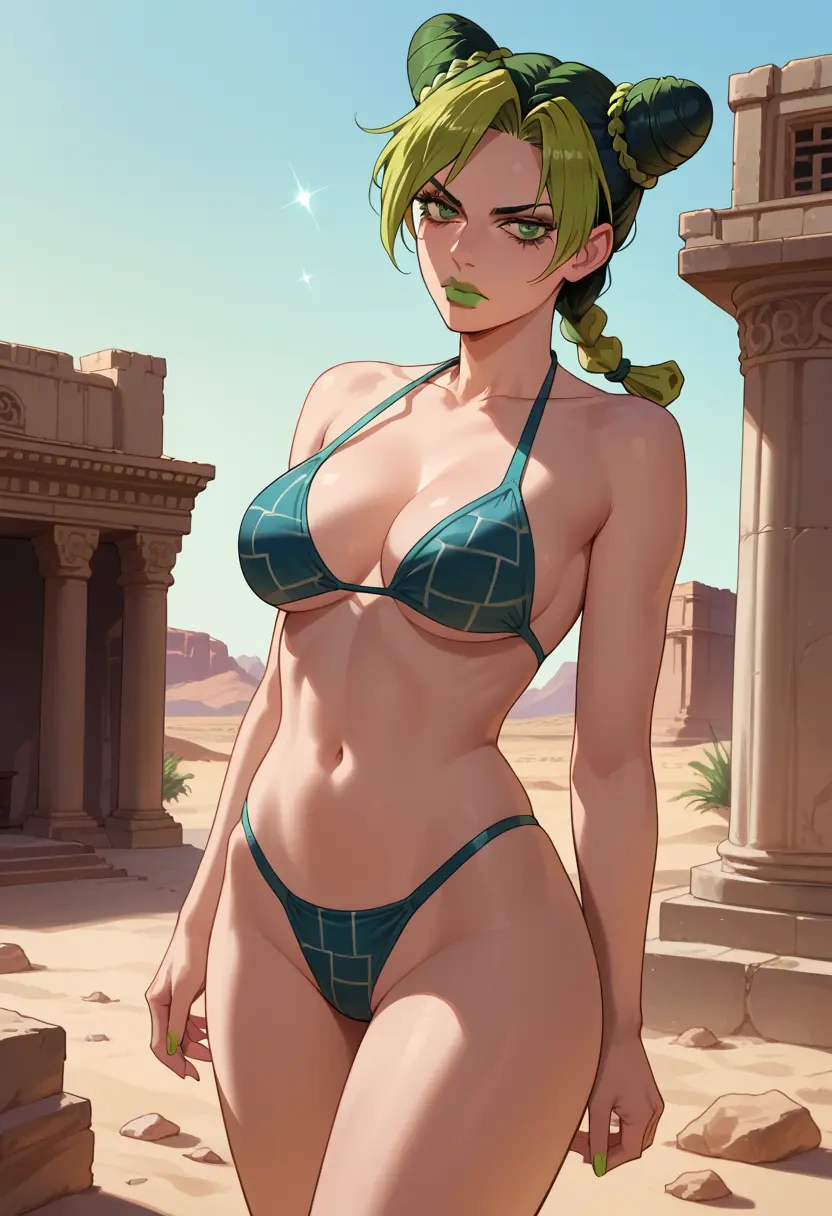 jojo_no_kimyou_na_bouken,kujo_jolyne,bikini  - 